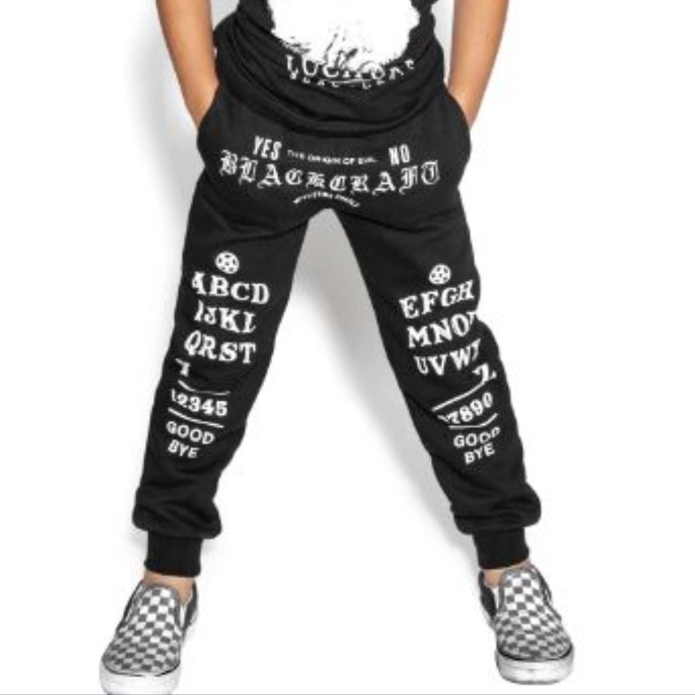 Ouija Board Kid/ Toddler Joggers, Goth Punk Sweatpants